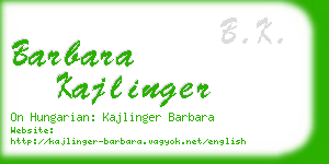 barbara kajlinger business card